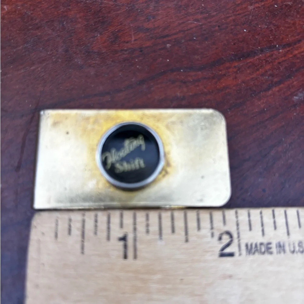 Floating Shift Gold typewriter key Money Clip